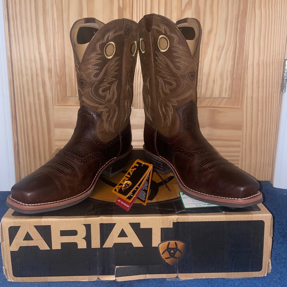 Men’s ARIAT Heritage Roughstock Cowboy Boots | USA 13 EE WIDE | FREE SHIPPING